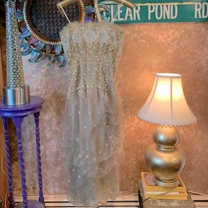 Jean Paul Gaultier couture Gold ruffled evening gown